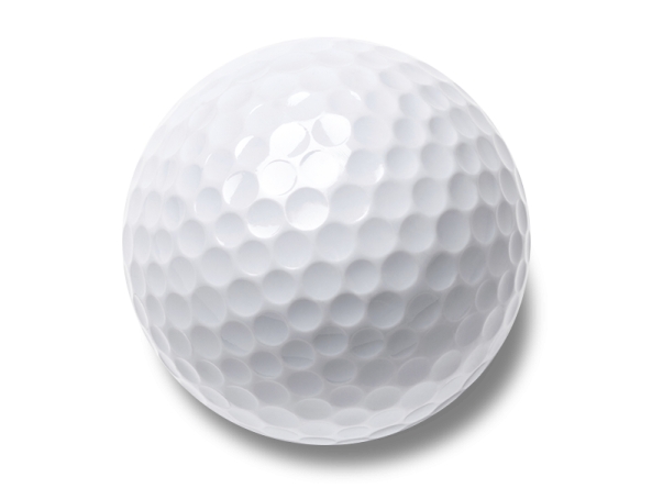 a golf ball on a white background
