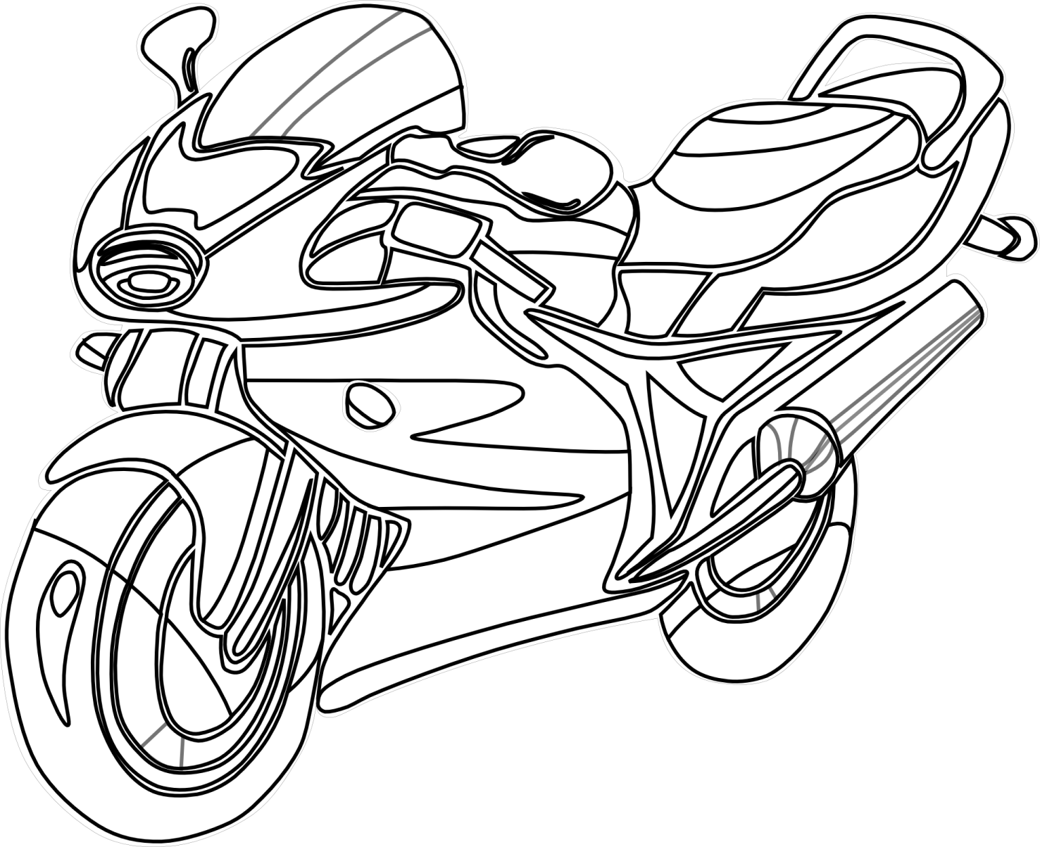 a drawing of a motorcycle
