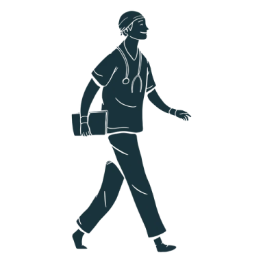 the silhouette of a man walking