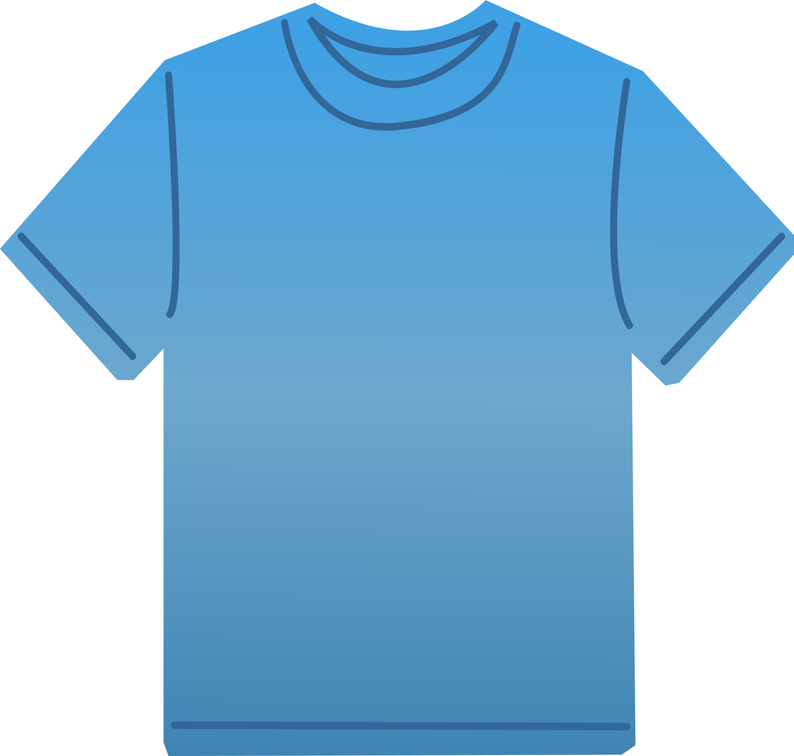 a blue t - shirt
