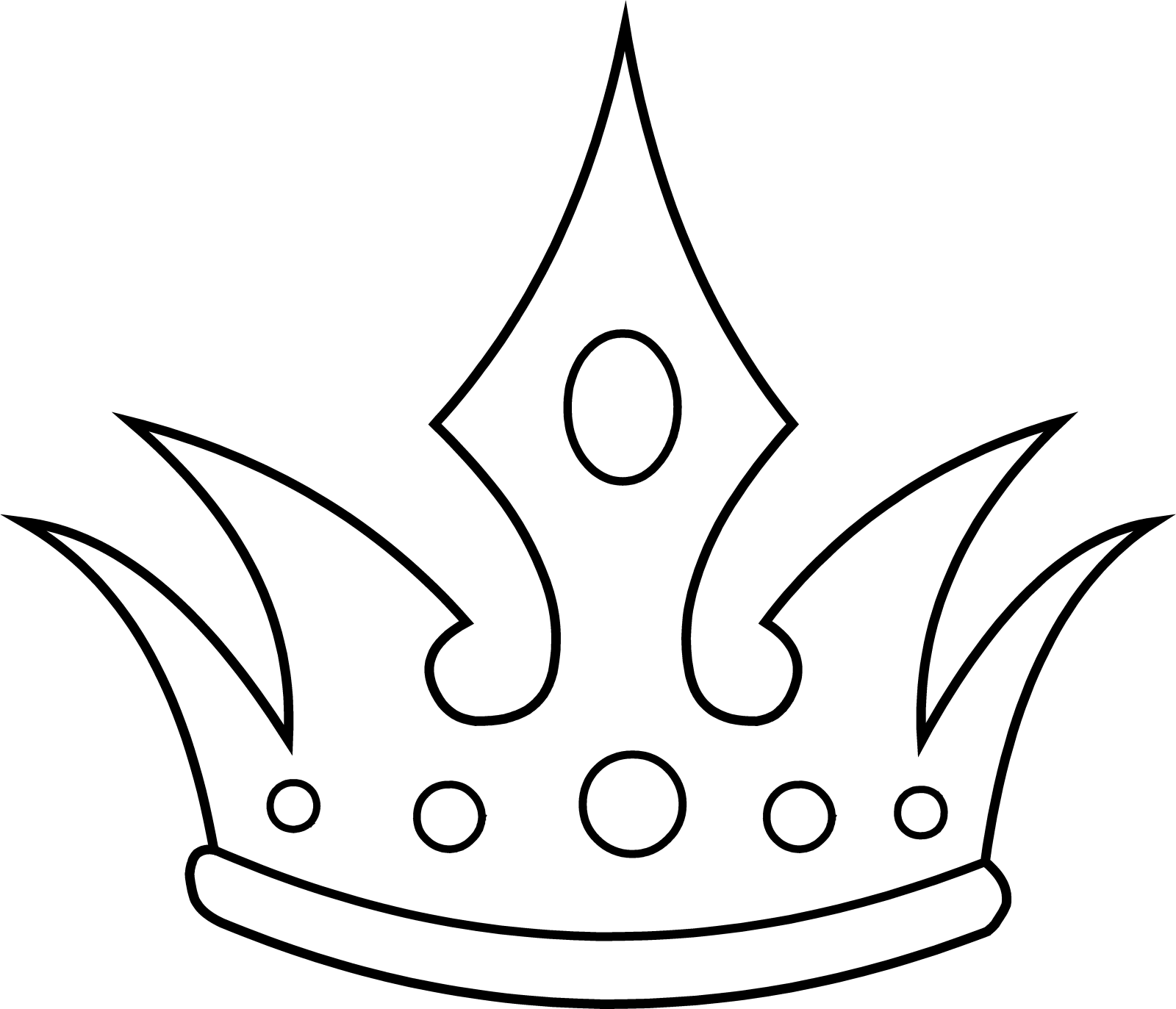 a black and white drawing of a crown