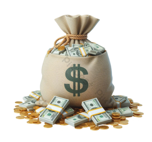 a bag full of money