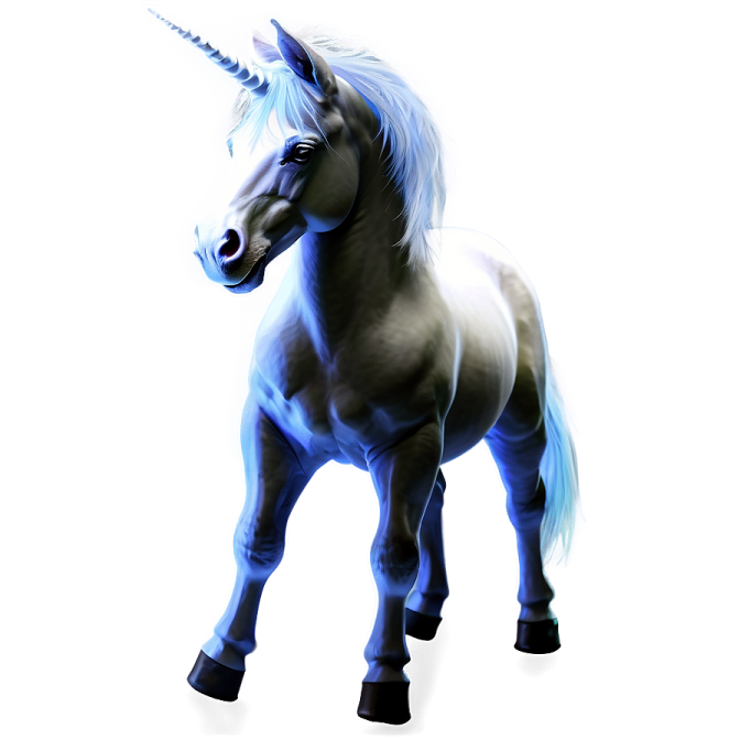 a unicorn standing in front of a white background