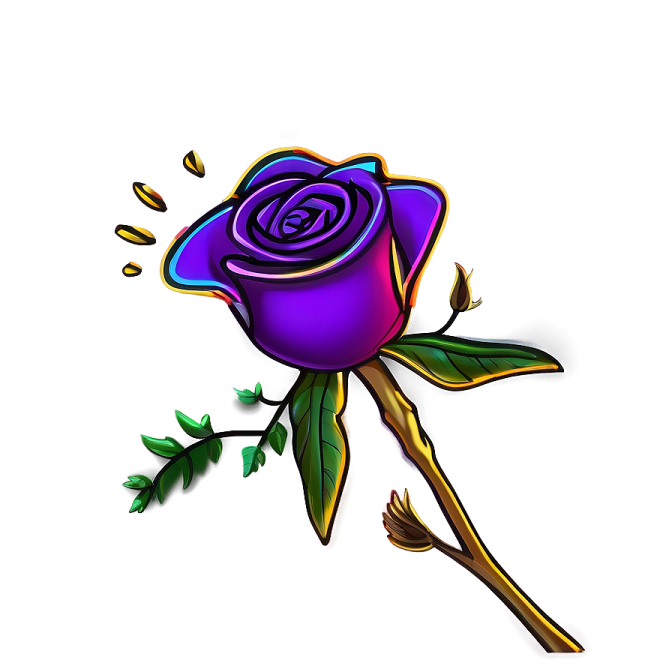 a drawing of a rose on a white background