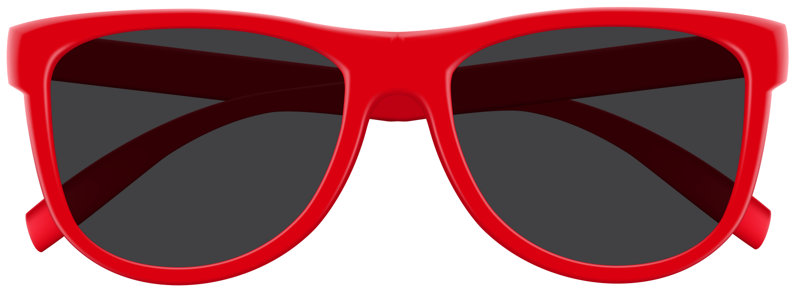 a pair of red sunglasses