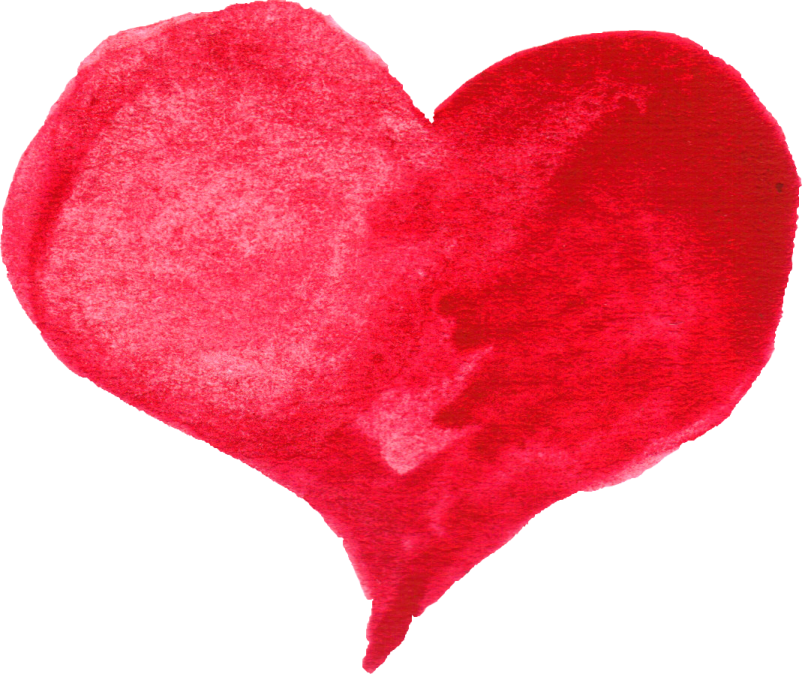 a red heart on a white background