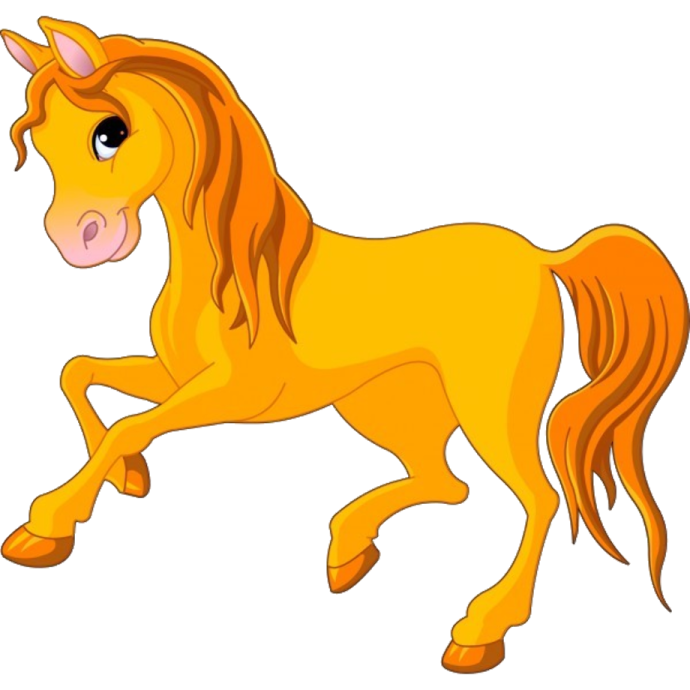 a cartoon horse running