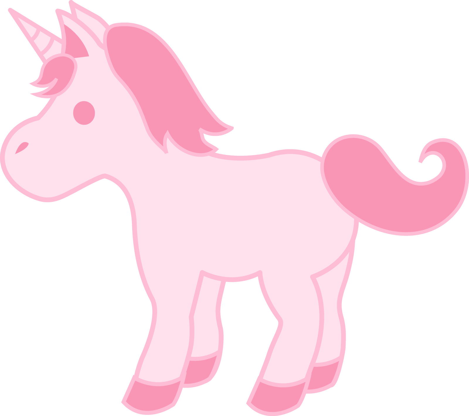 a pink unicorn on a white background