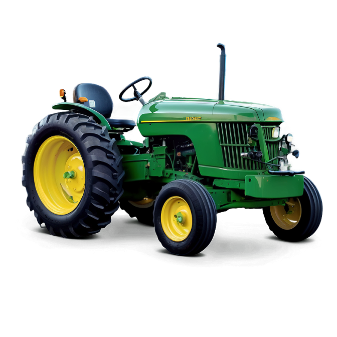 a green tractor on a white background