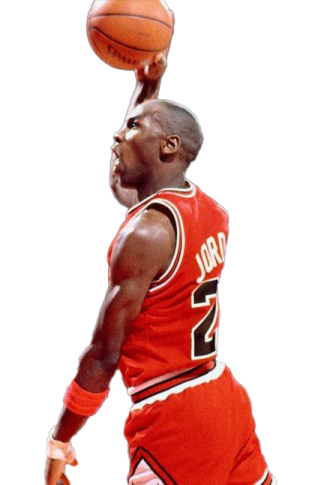a basketball player with a ball in his hand