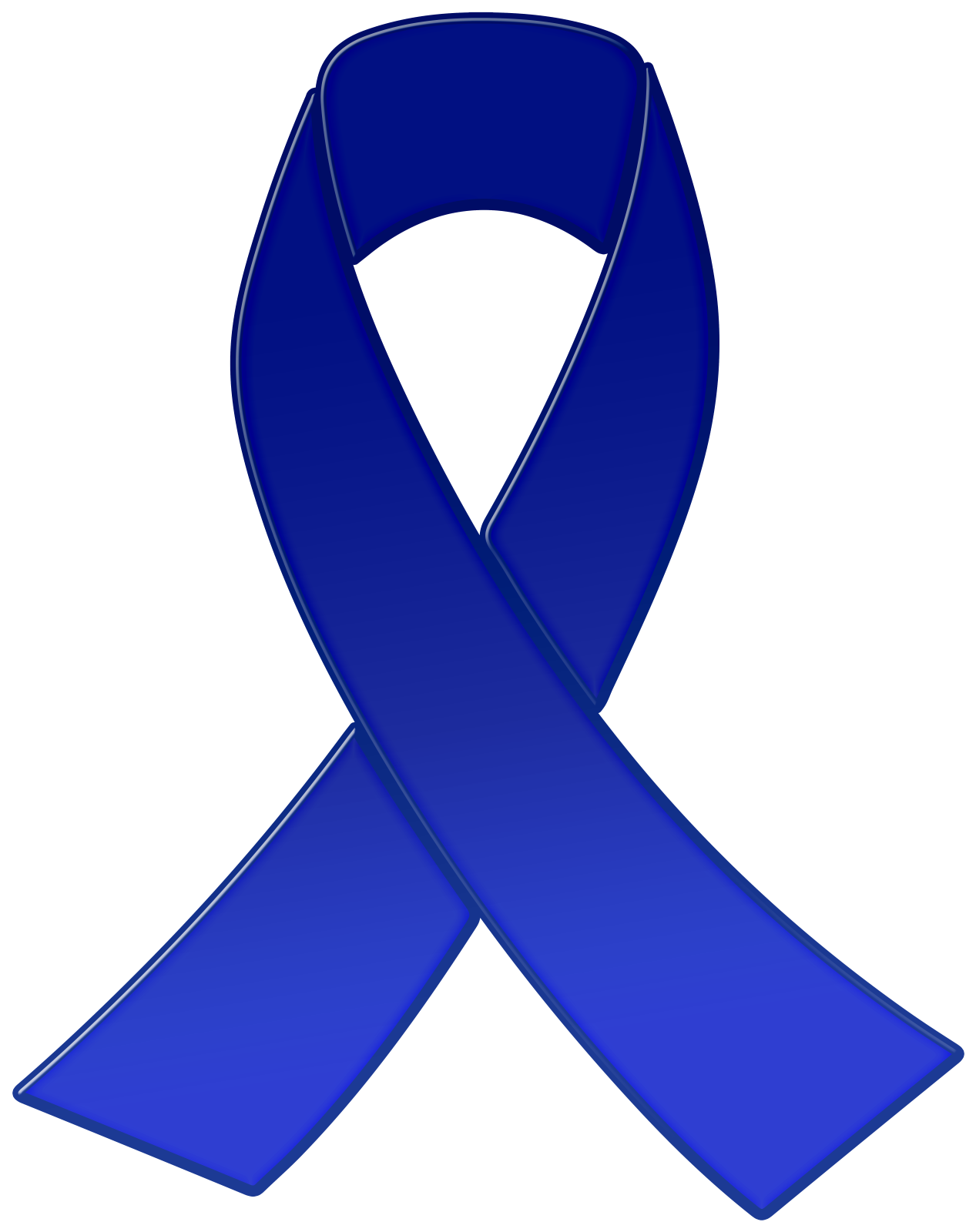 a blue ribbon on a white background