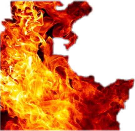 a fire is shown in the shape of a map