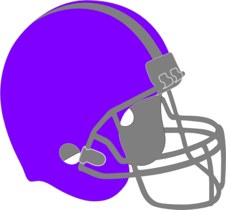 a purple football helmet