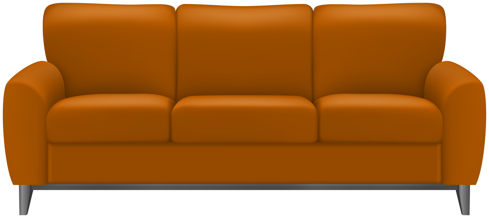 a brown leather couch