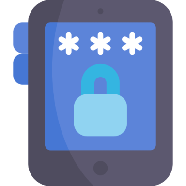 a smartphone with a lock on the screen