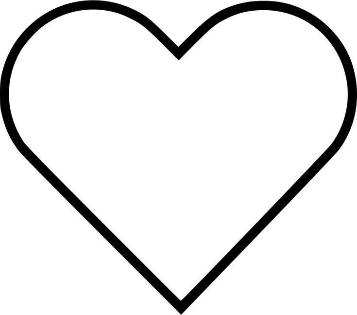 a black and white heart icon