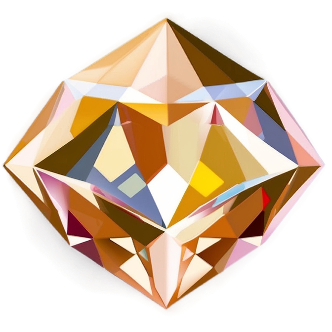 a colorful diamond on a white background