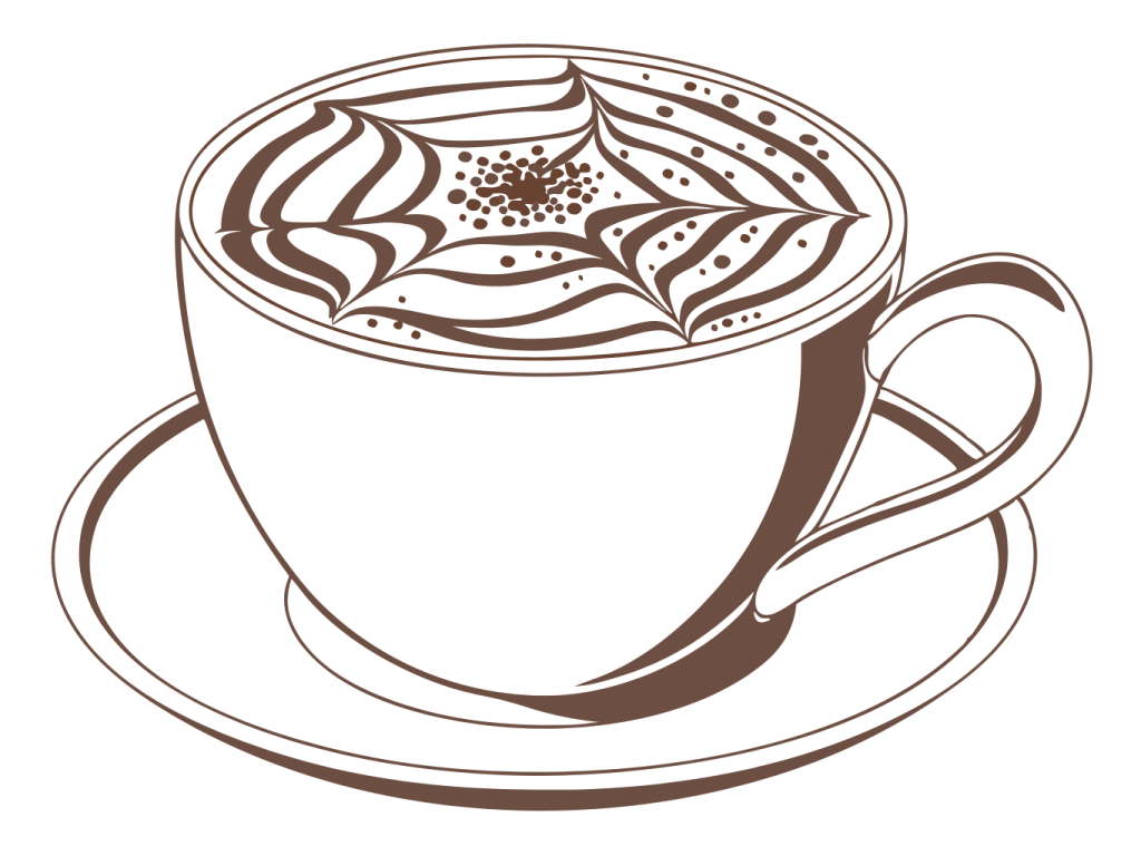 a cup of coffee with a star on top