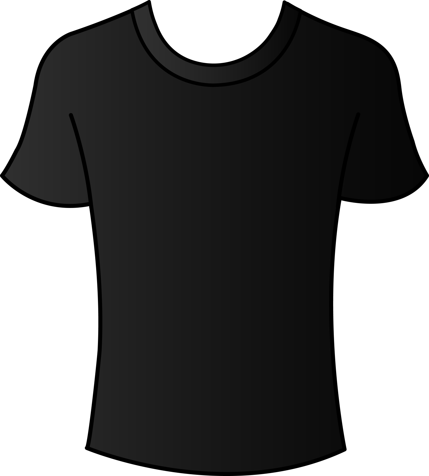 a black t shirt on a white background