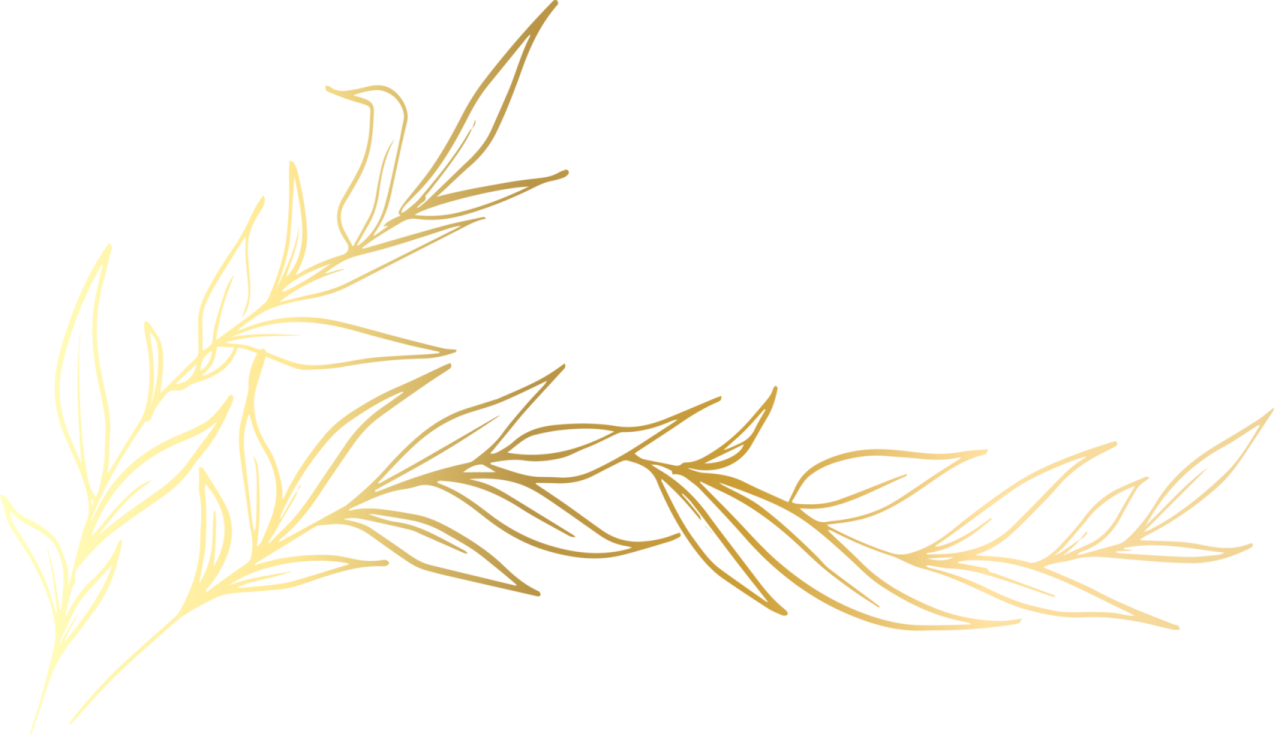an olive branch with gold leaves