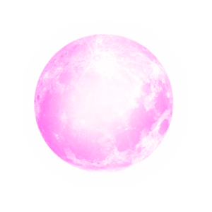 a pink moon on a white background