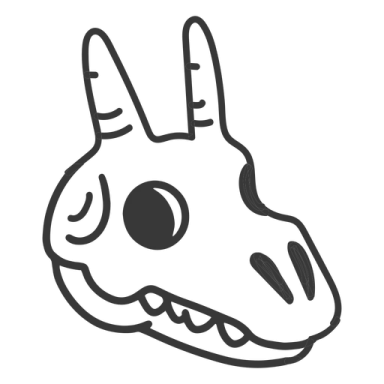 a drawing of a dinosaur's head