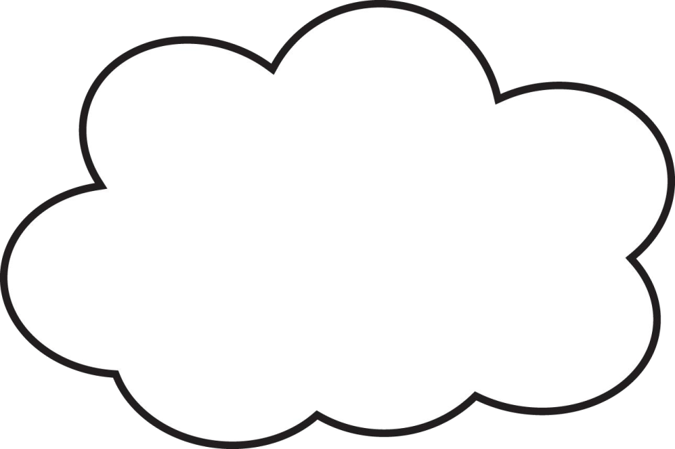 a black and white cloud on a white background