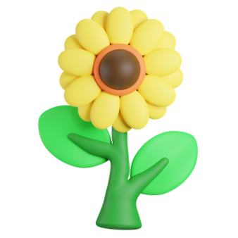 a yellow flower with green leaves on it