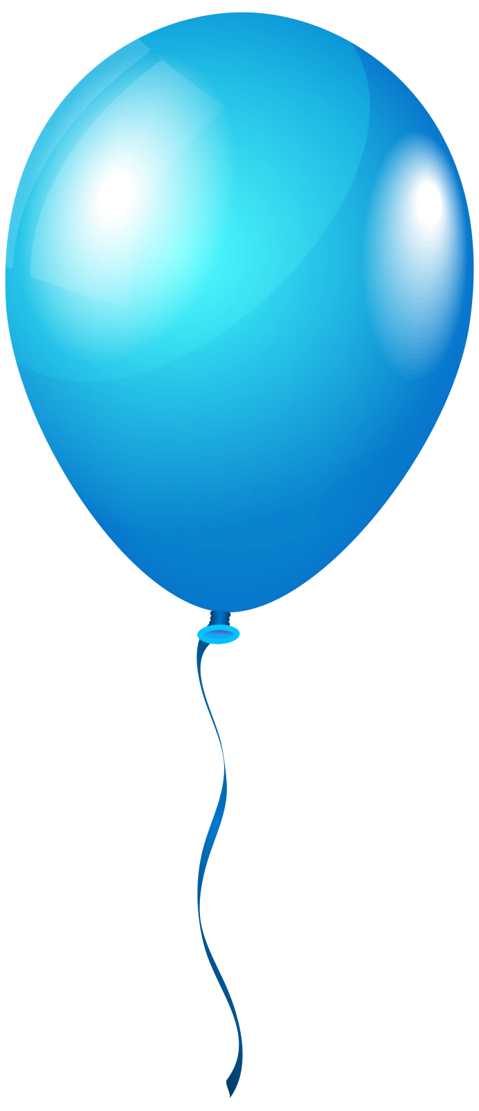 a blue balloon on a white background