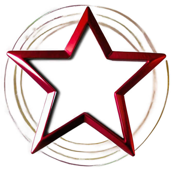 a red star on a white background