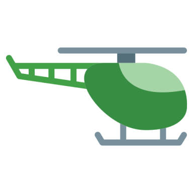 a green helicopter with a white background