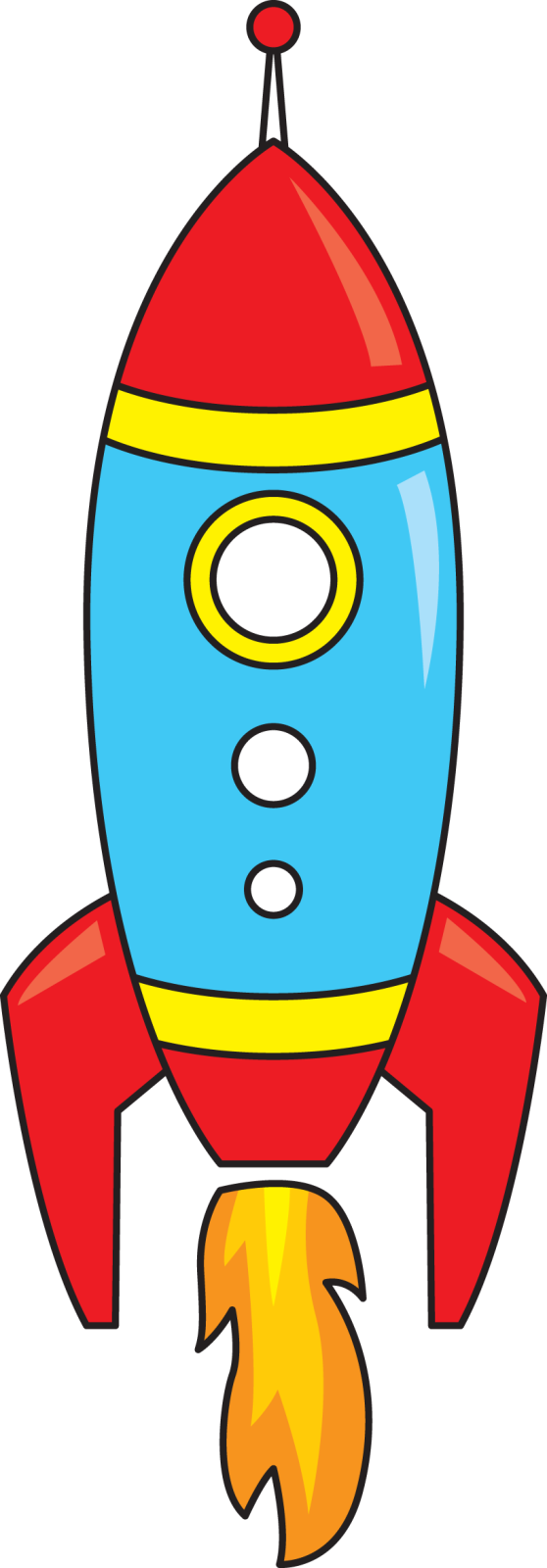 a cartoon rocket with a question mark on it
