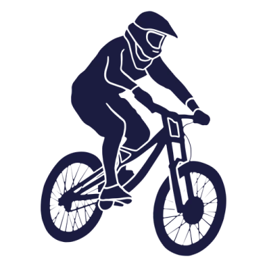 a silhouette of a person riding a bike