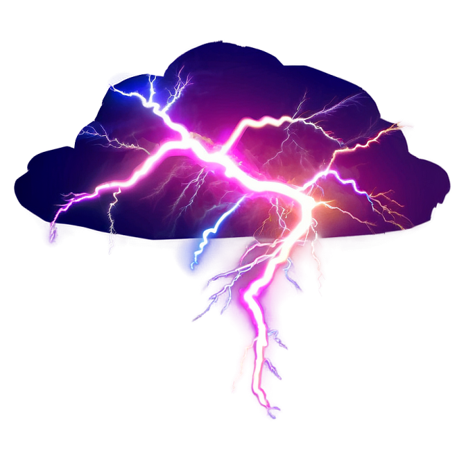 a cloud with lightning coming out of it