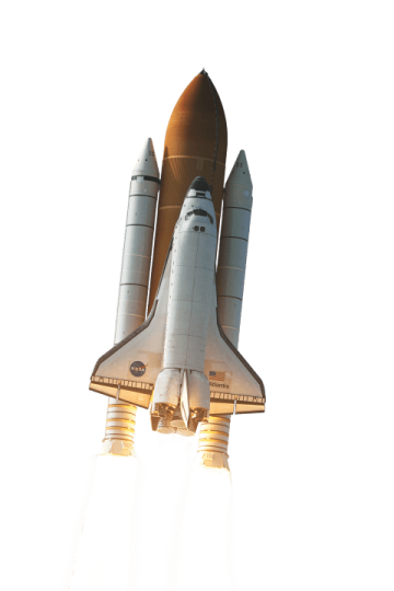 an image of a space shuttle taking off