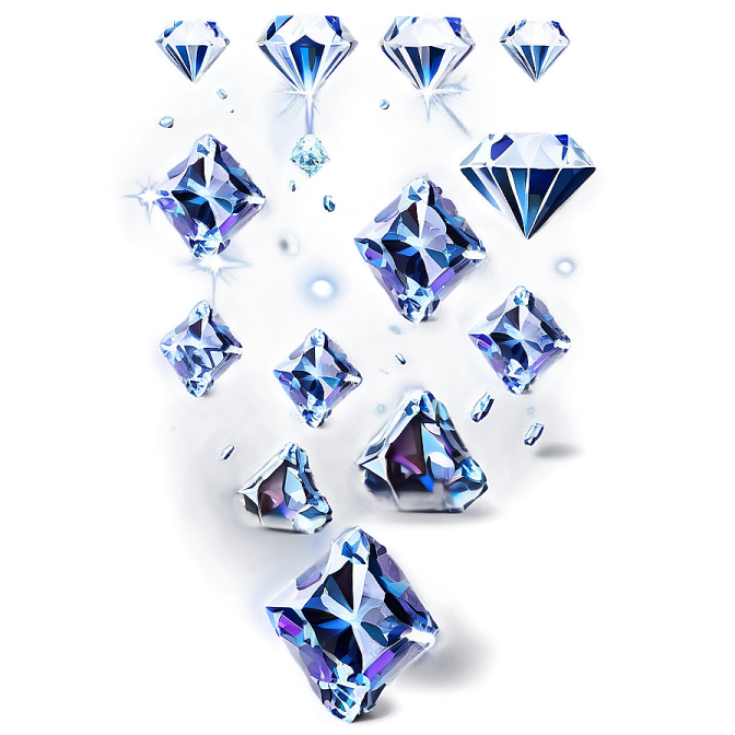 a bunch of diamonds on a white background