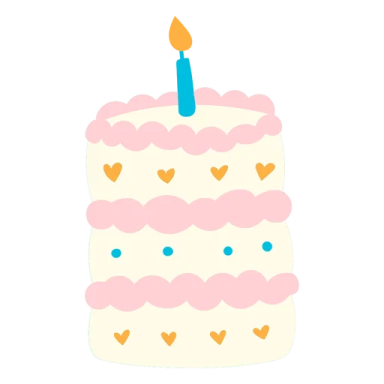 a birthday cake with a candle on top