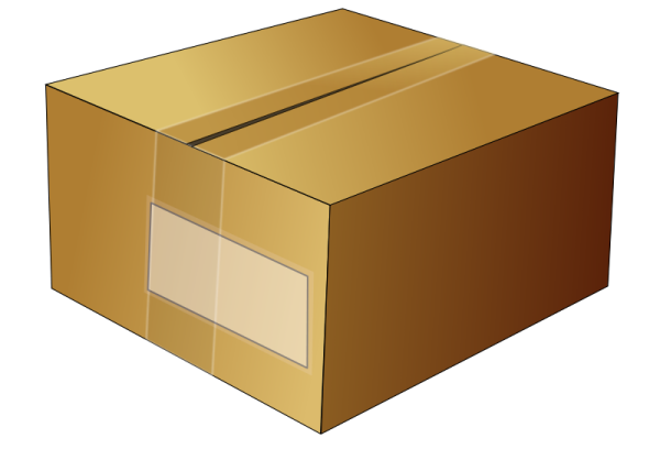 a cardboard box