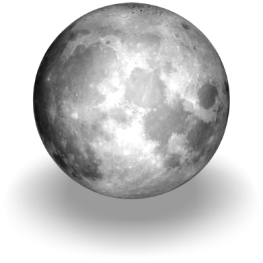 a full moon on a white background