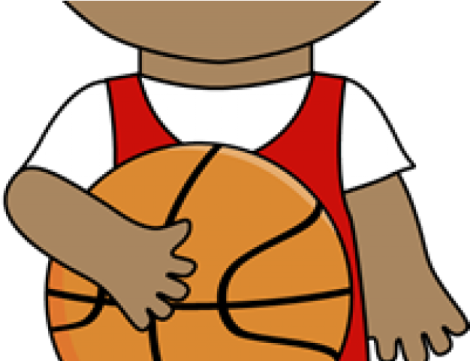 a cartoon basketball player holding a ball