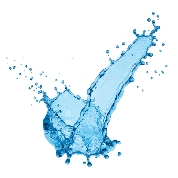 a splash of water on a white background