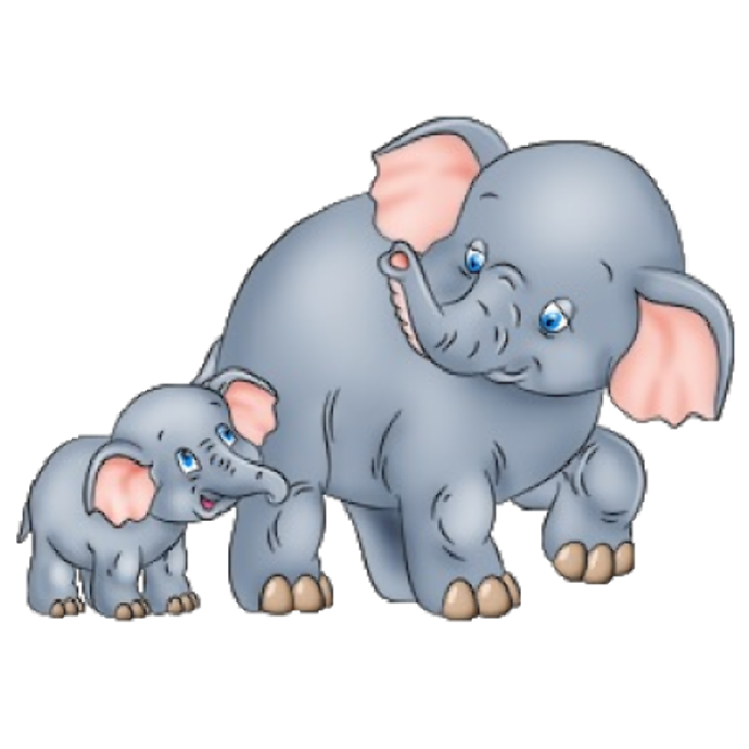 an elephant and her baby