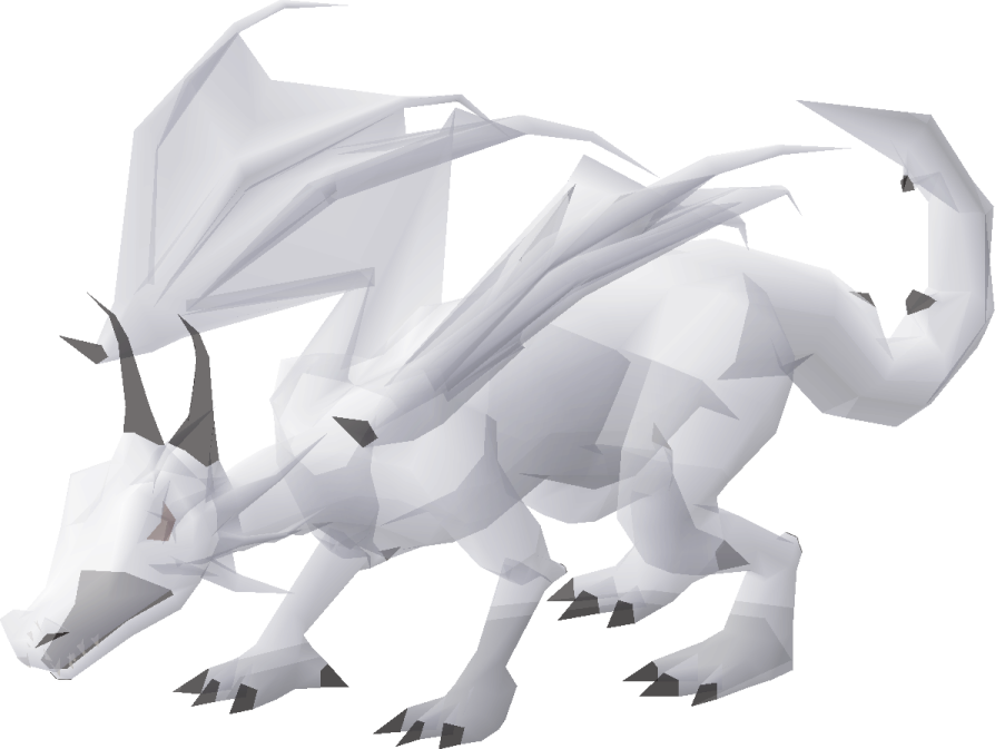 a white origa dragon with black and white wings