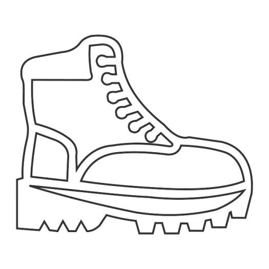 a drawing of a pair of boots