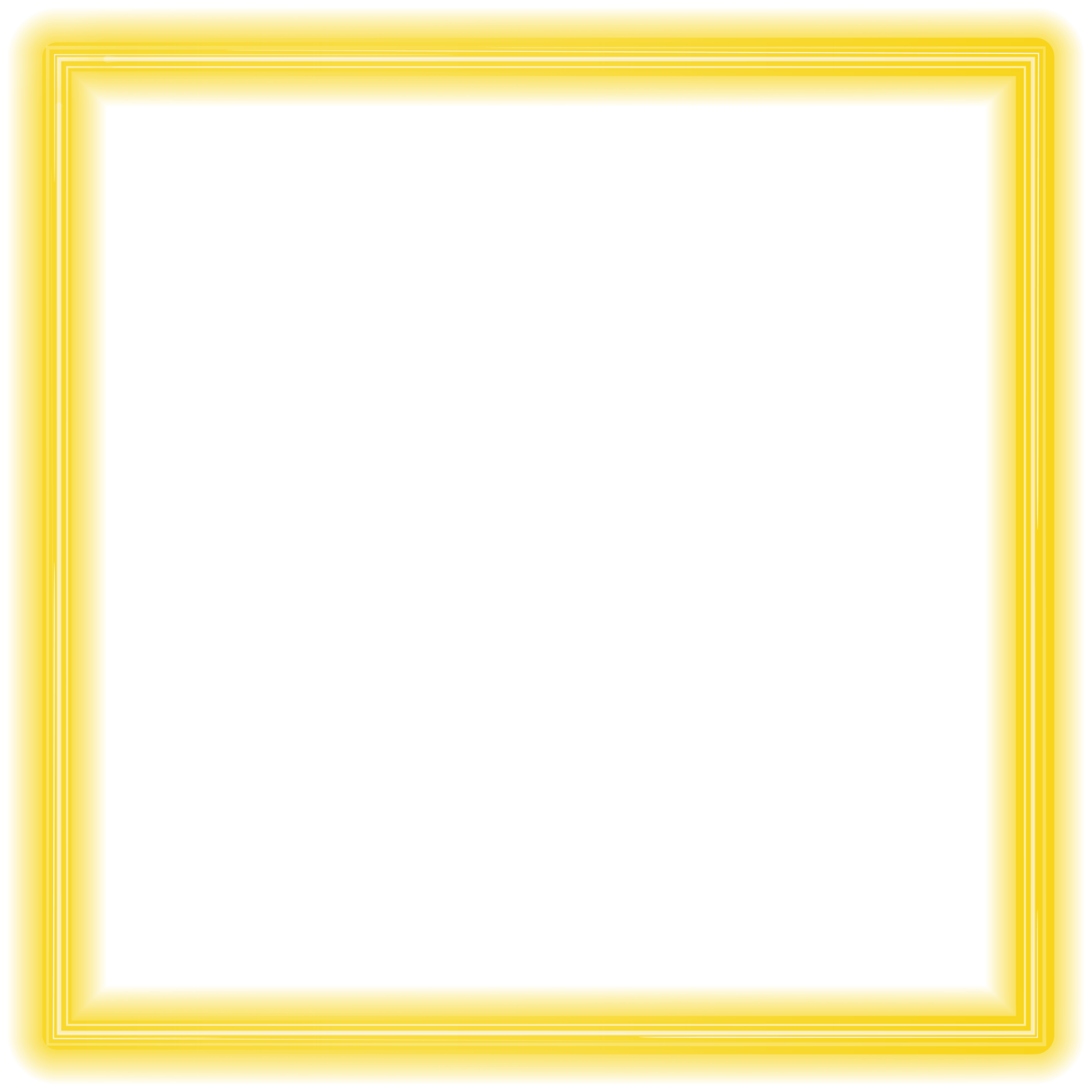 a yellow frame on a white background