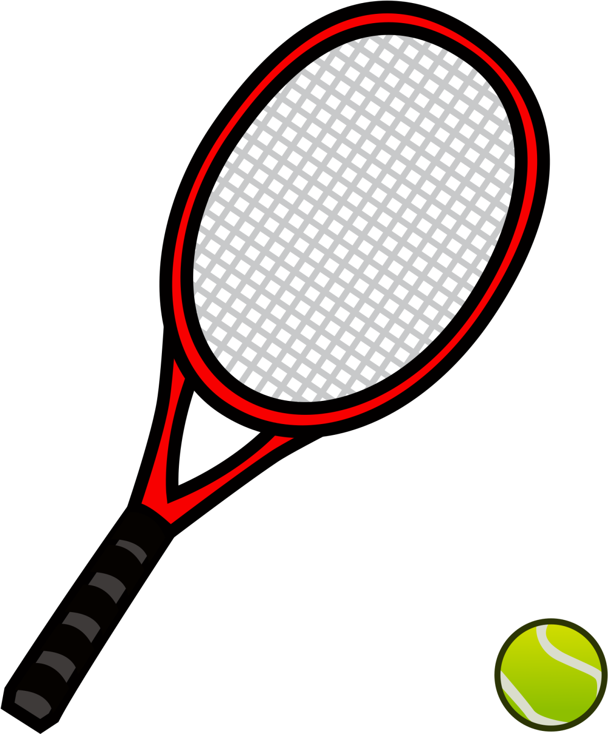 a tennis racket with a ball on it