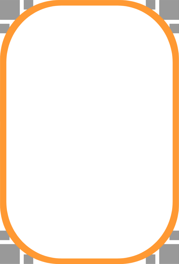 a square frame with an orange border