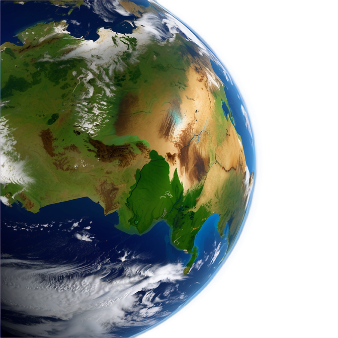 a view of the earth from space