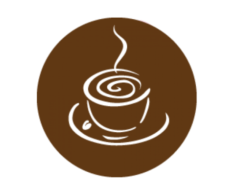 a cup of coffee on a white background