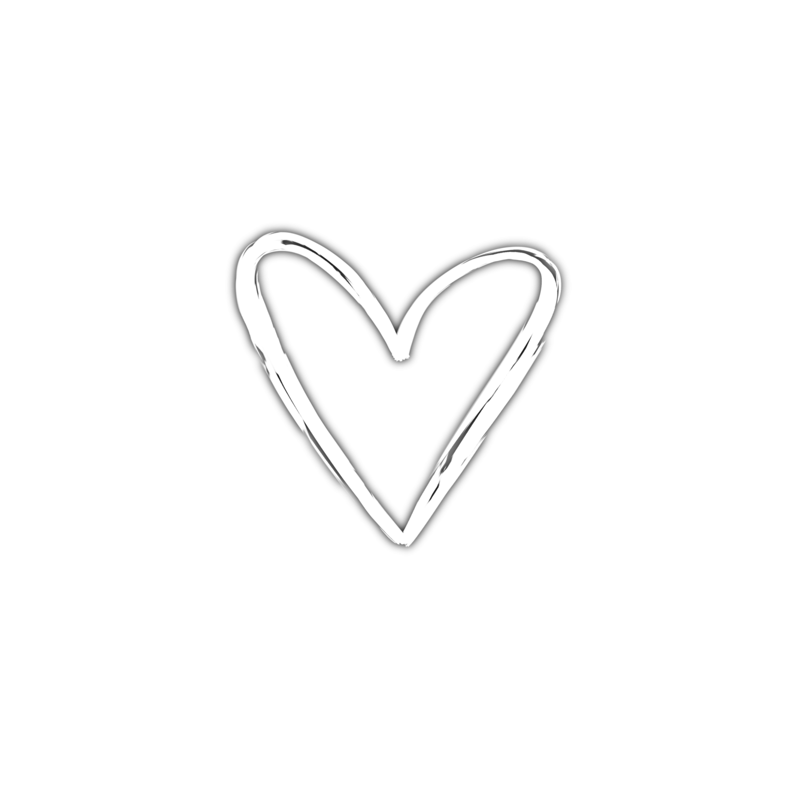 a silver heart charm on a white background